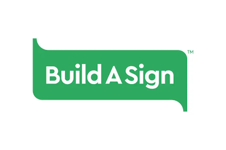 “Bright‑green BuildASign logo featuring rounded rectangular speech‑banner shape with white sans‑serif text reading ‘Build A Sign™’—symbolizing custom online sign‑making services for entrepreneurs.”