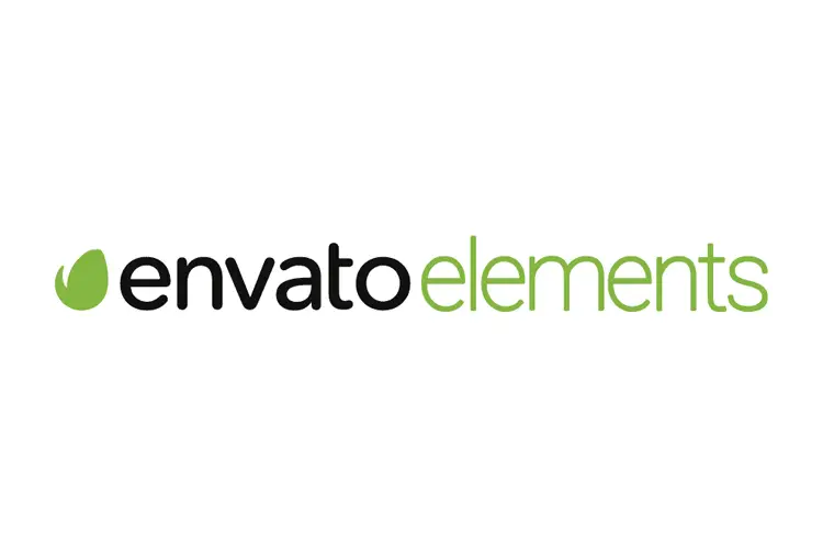 Alt Text: Envato Elements logo in green and black, representing a creative asset subscription platform for designers and entrepreneurs.
