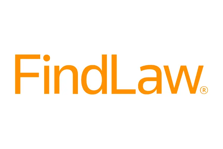“FindLaw orange word‑mark in friendly sans‑serif font.”
