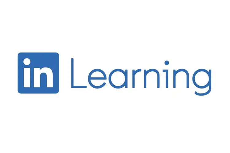 LinkedIn Learning logo with blue text and “in” icon, representing professional development and online courses for creative entrepreneurs.