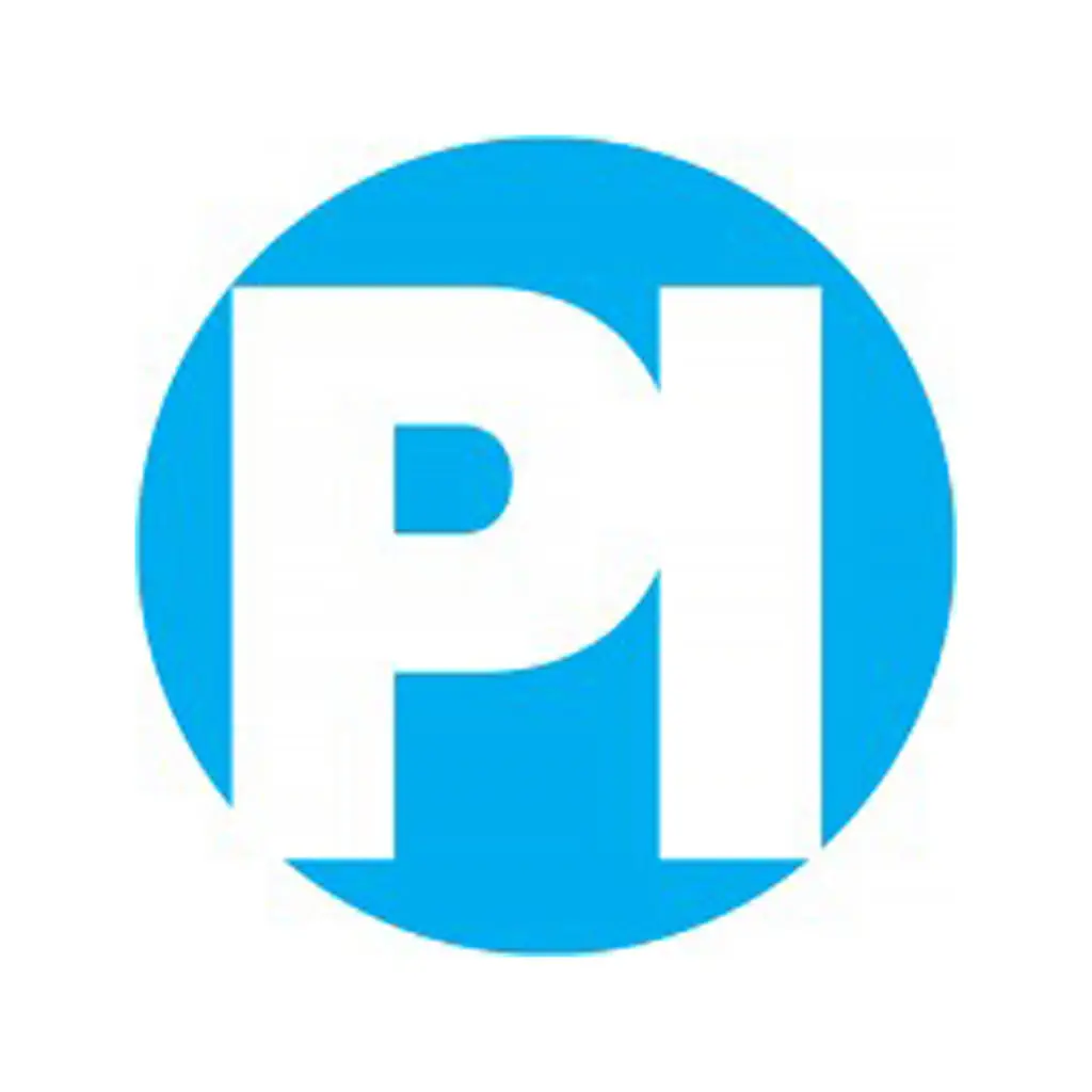 Round cyan logo featuring large white letters “PI.”