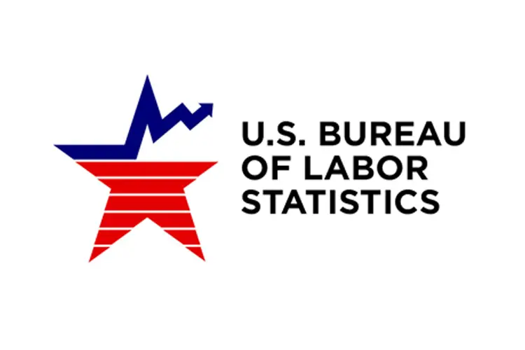 U.S. Bureau of Labor Statistics logo with a rising arrow and stylized red and blue star.