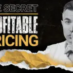 Designer shushing about secrets for profitable pricing for design services.