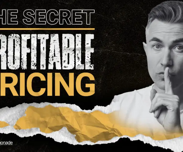 Designer shushing about secrets for profitable pricing for design services.